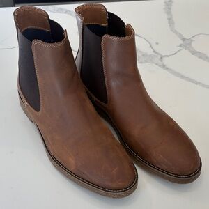 Johnston & Murphy Tan Leather Chelsea Boots